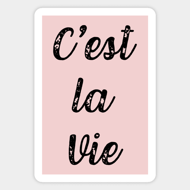 C'est la Vie That's Life French Quote vida Typography France Magnet by From Mars